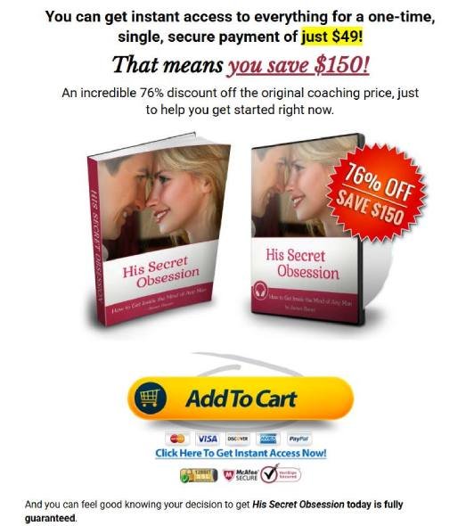 Special offer showing discounted price of forty nine dollars